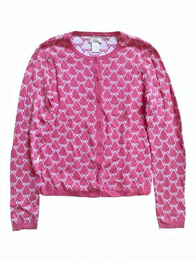 Kids Frenchi Bow Print Cardigan